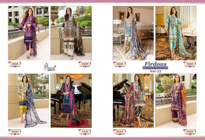 Firdous Exclusive Collection 22 Casual Wear Wholesale Cotton Pakistani Salwar Suits